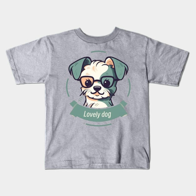 Lovely dog Kids T-Shirt by Flowerandteenager